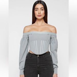 Technical Corset Top - Grey